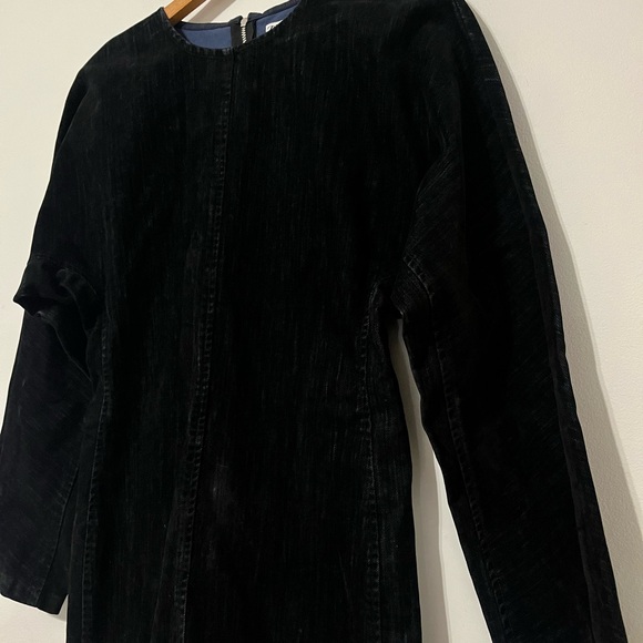Zara- FLOCKED DENIM DRESS TRF-MED - Picture 9 of 12
